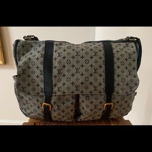 Louis Vuitton blue diaper bag